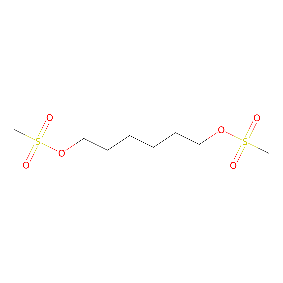 1,6-Hexanediol, dimethanesulfonate molecular structure, CAS 4239-24-1