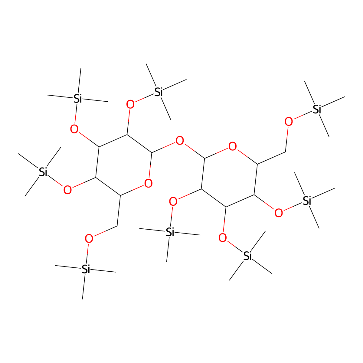Lactose, octakis(trimethylsilyl)- molecular structure, CAS 42390-78-3