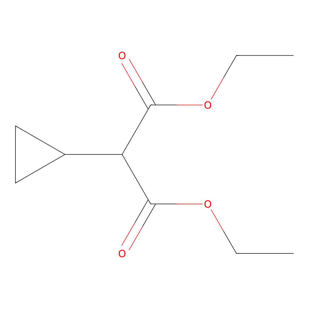 1,3-Diethyl 2-cyclopropylpropanedioate molecular structure, CAS 42392-68-7