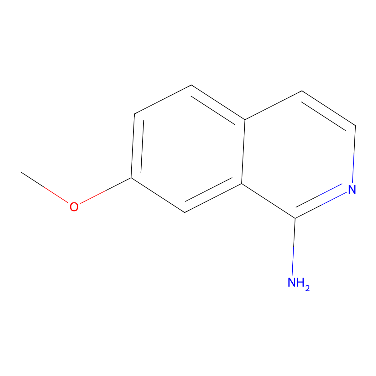 1-Isoquinolinamine, 7-methoxy- molecular structure, CAS 42398-75-4