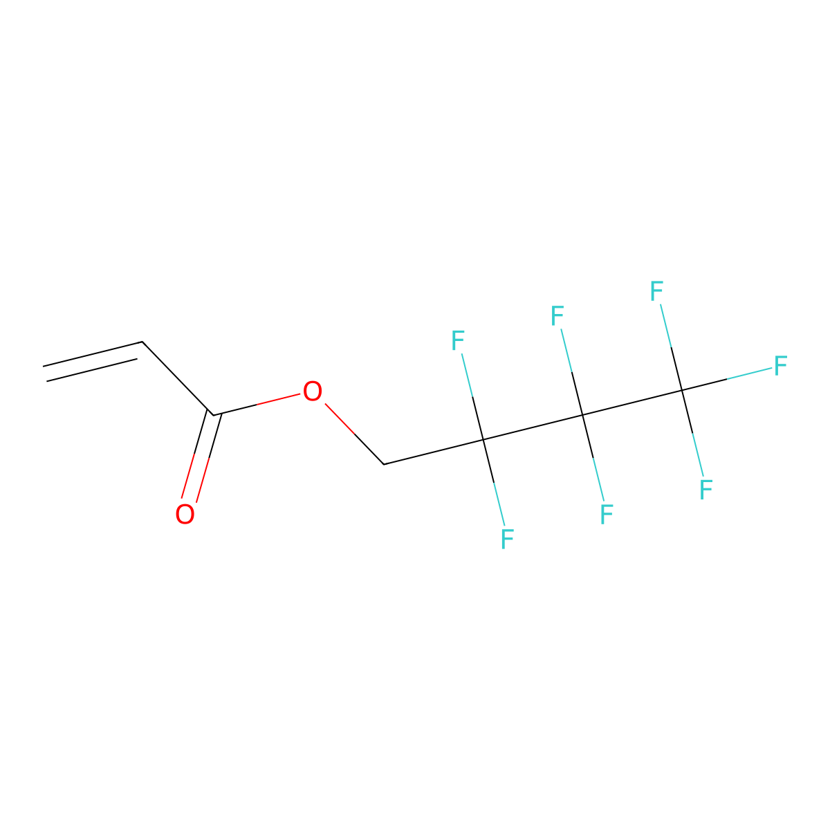 2-Propenoic acid, 2,2,3,3,4,4,4-heptafluorobutyl ester molecular structure, CAS 424-64-6