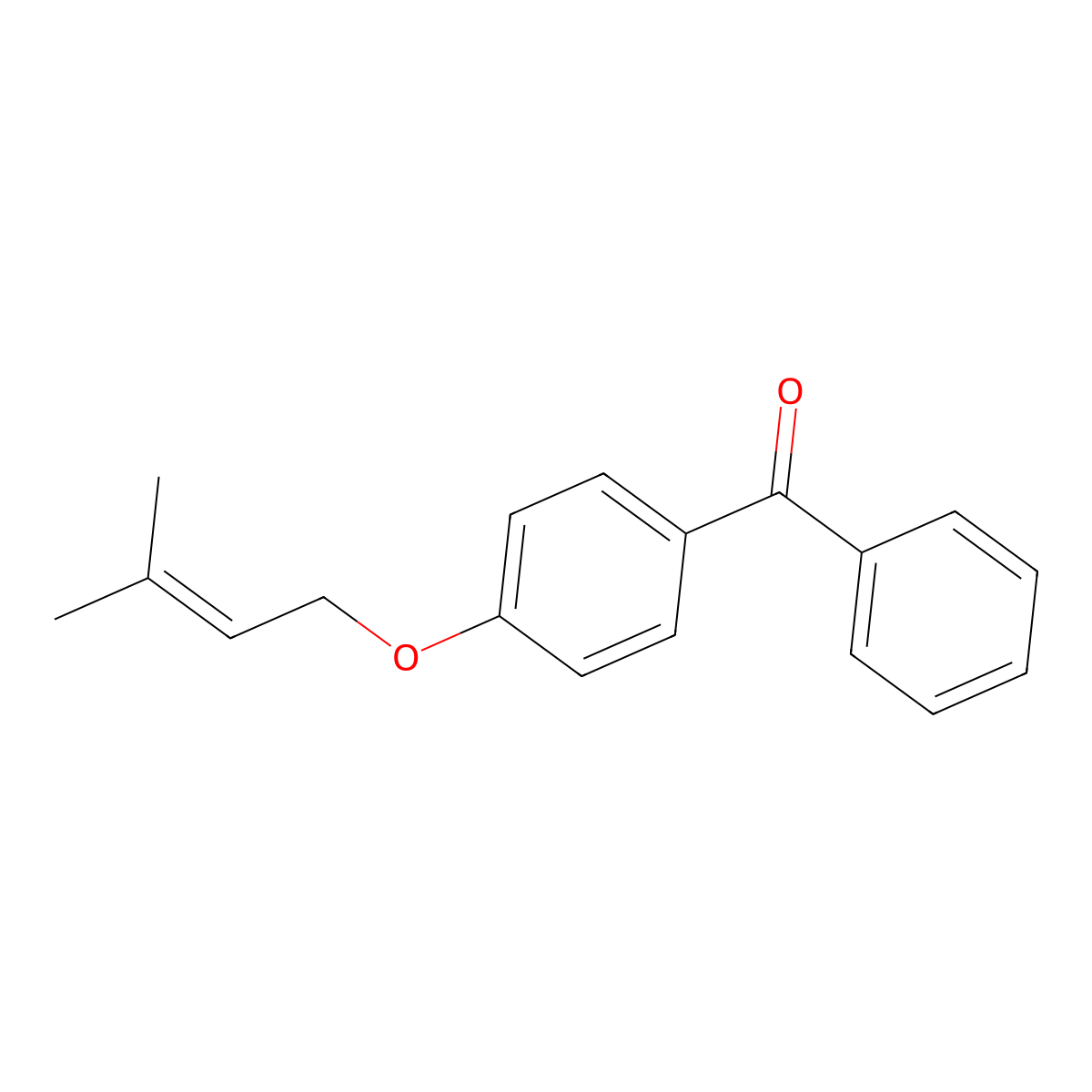 Methanone, [4-[(3-methyl-2-butenyl)oxy]phenyl]phenyl- molecular structure, CAS 42403-62-3