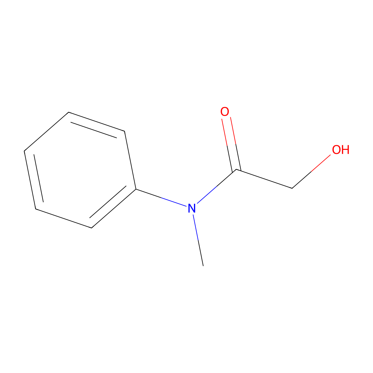 2-hydroxy-N-methyl-N-phenylacetamide molecular structure, CAS 42404-09-1