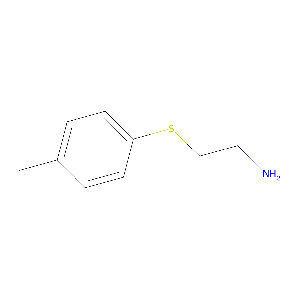2-[(4-Methylphenyl)thio]ethanamine molecular structure, CAS 42404-23-9