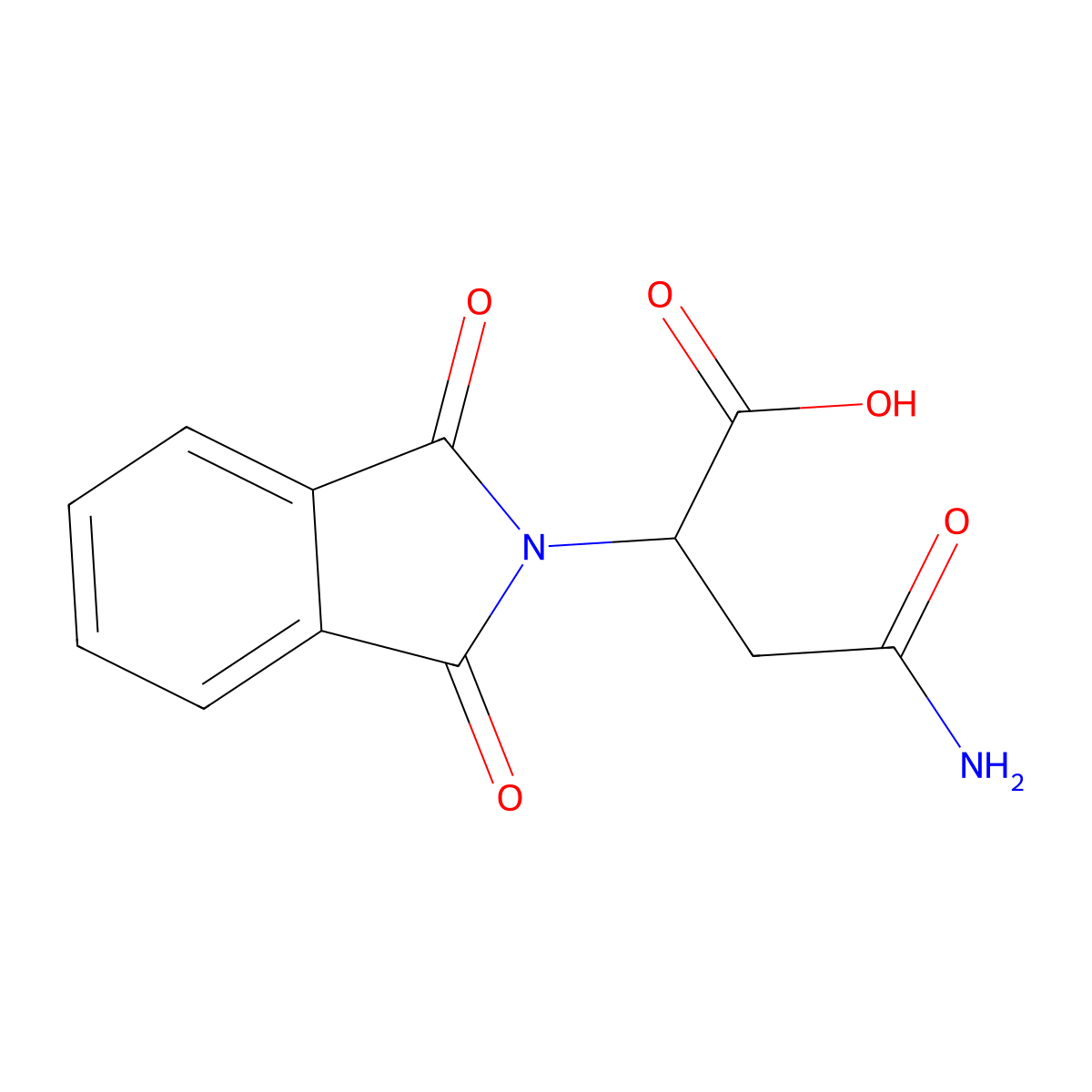 N-alpha-Phthalyl-L-Asparagine molecular structure, CAS 42406-52-0