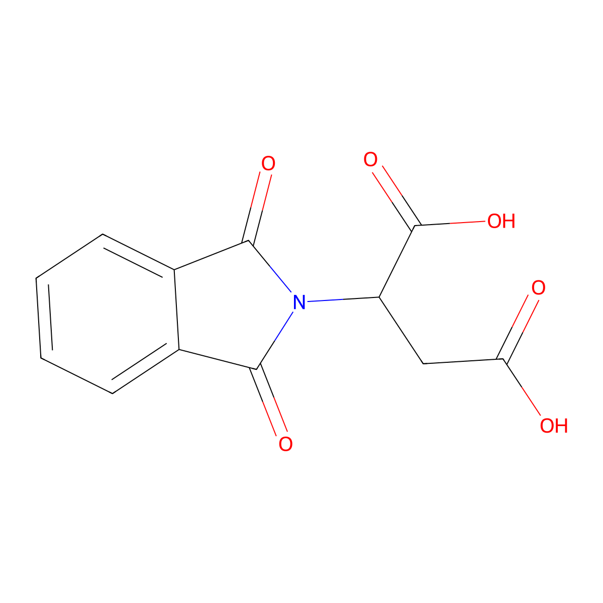 2-(1,3-Dioxo-1,3-dihydro-2H-isoindol-2-yl)succinic acid molecular structure, CAS 42406-53-1