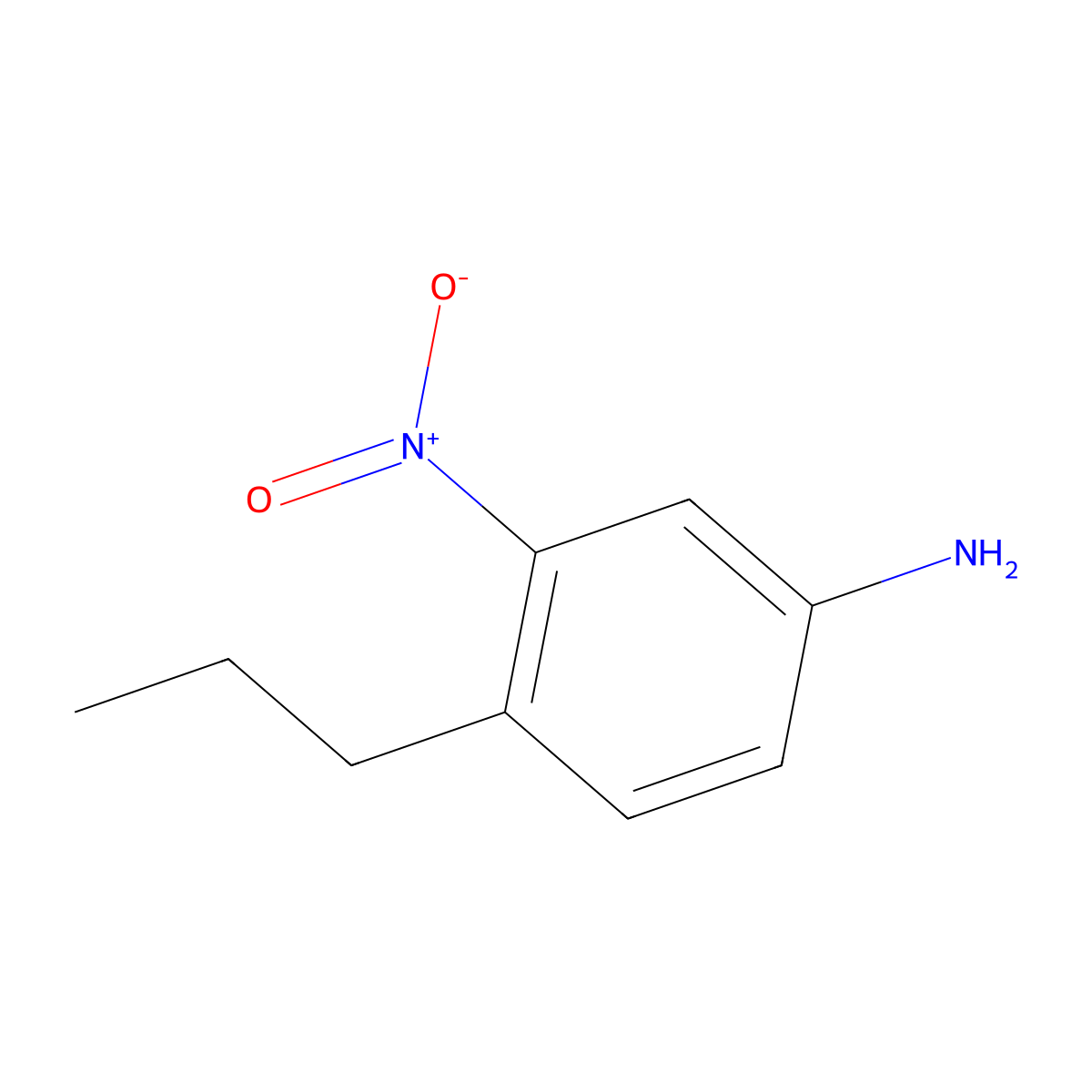 3-Nitro-4-propylaniline molecular structure, CAS 42411-95-0