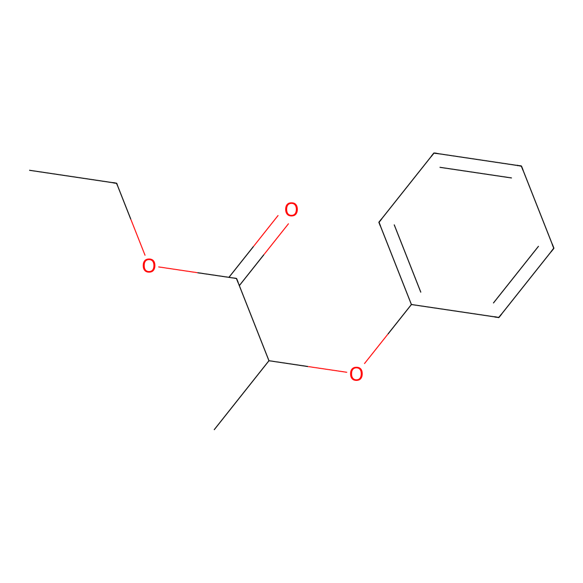 Ethyl 2-phenoxypropanoate molecular structure, CAS 42412-84-0