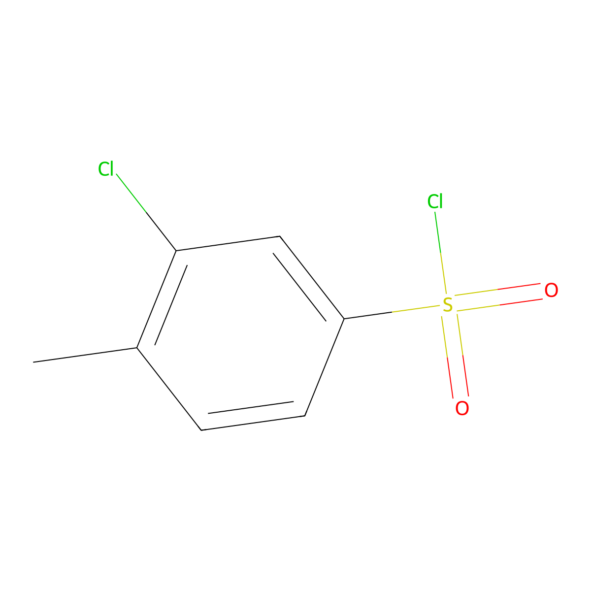 2-Chloro-p-toluenesulfochloride molecular structure, CAS 42413-03-6