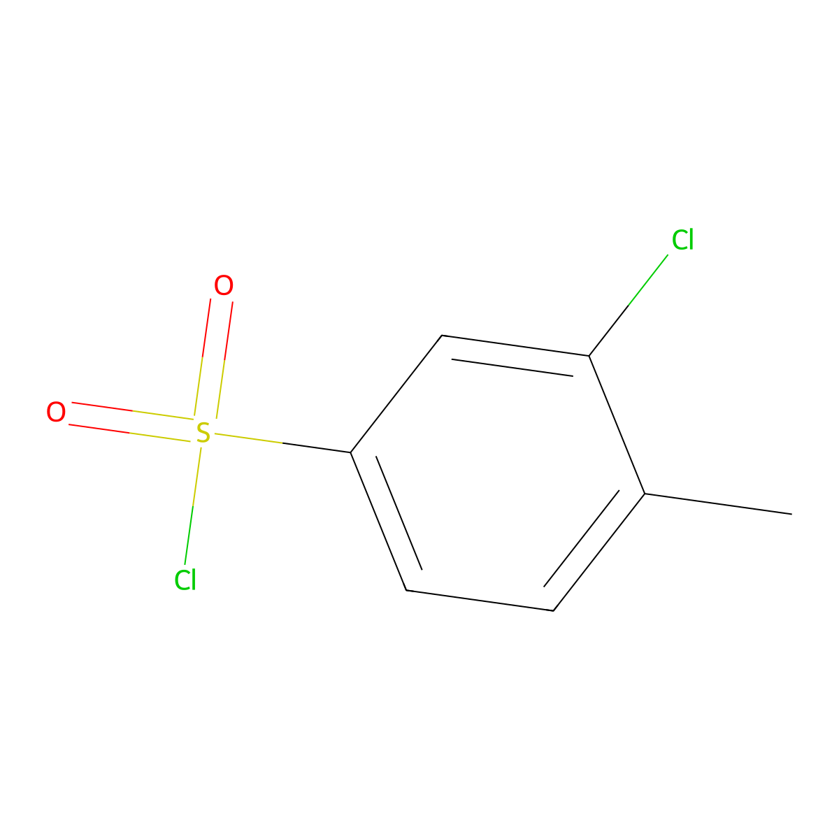 2-Chloro-p-toluenesulfochloride molecular structure, CAS 42413-03-6