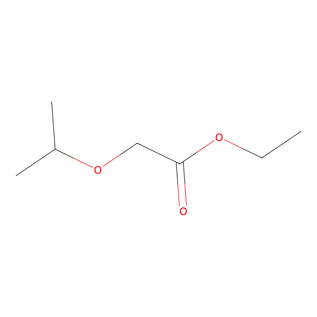 Ethyl isopropoxyacetate molecular structure, CAS 42415-64-5