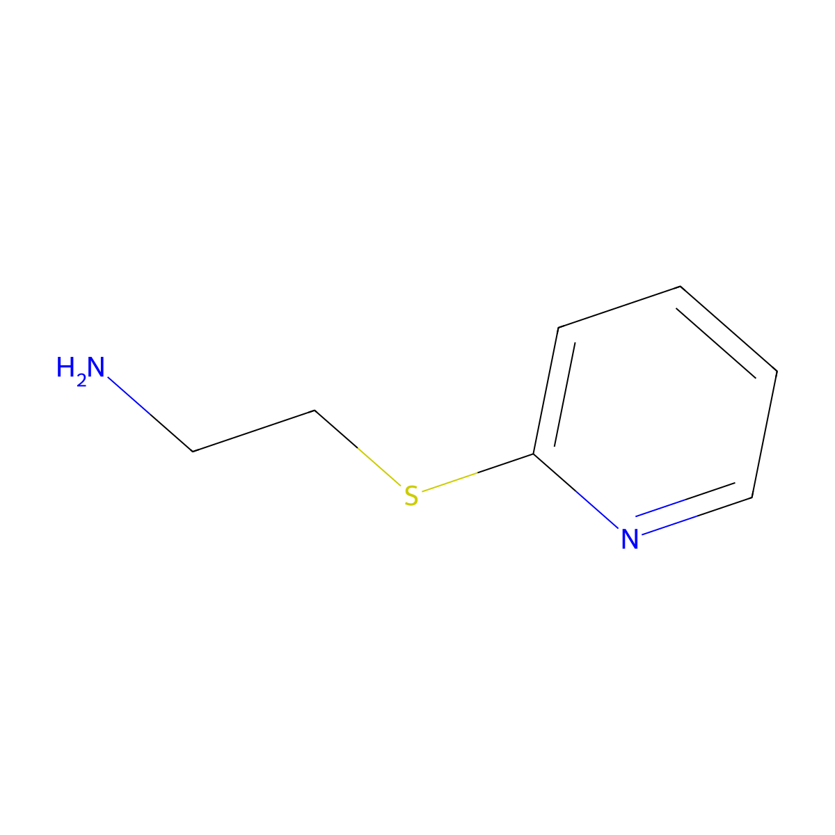 2-(Pyridin-2-ylthio)ethanamine molecular structure, CAS 42416-20-6