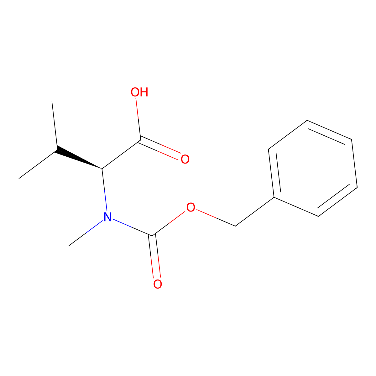 N-Methyl-N-[(phenylmethoxy)carbonyl]-L-valine molecular structure, CAS 42417-65-2