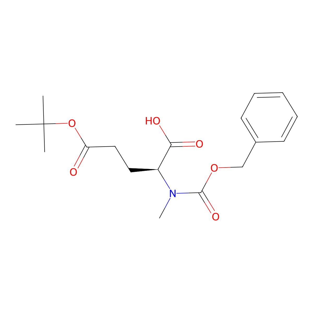 Z-N-Me-Glu(OtBu)-OH molecular structure, CAS 42417-71-0