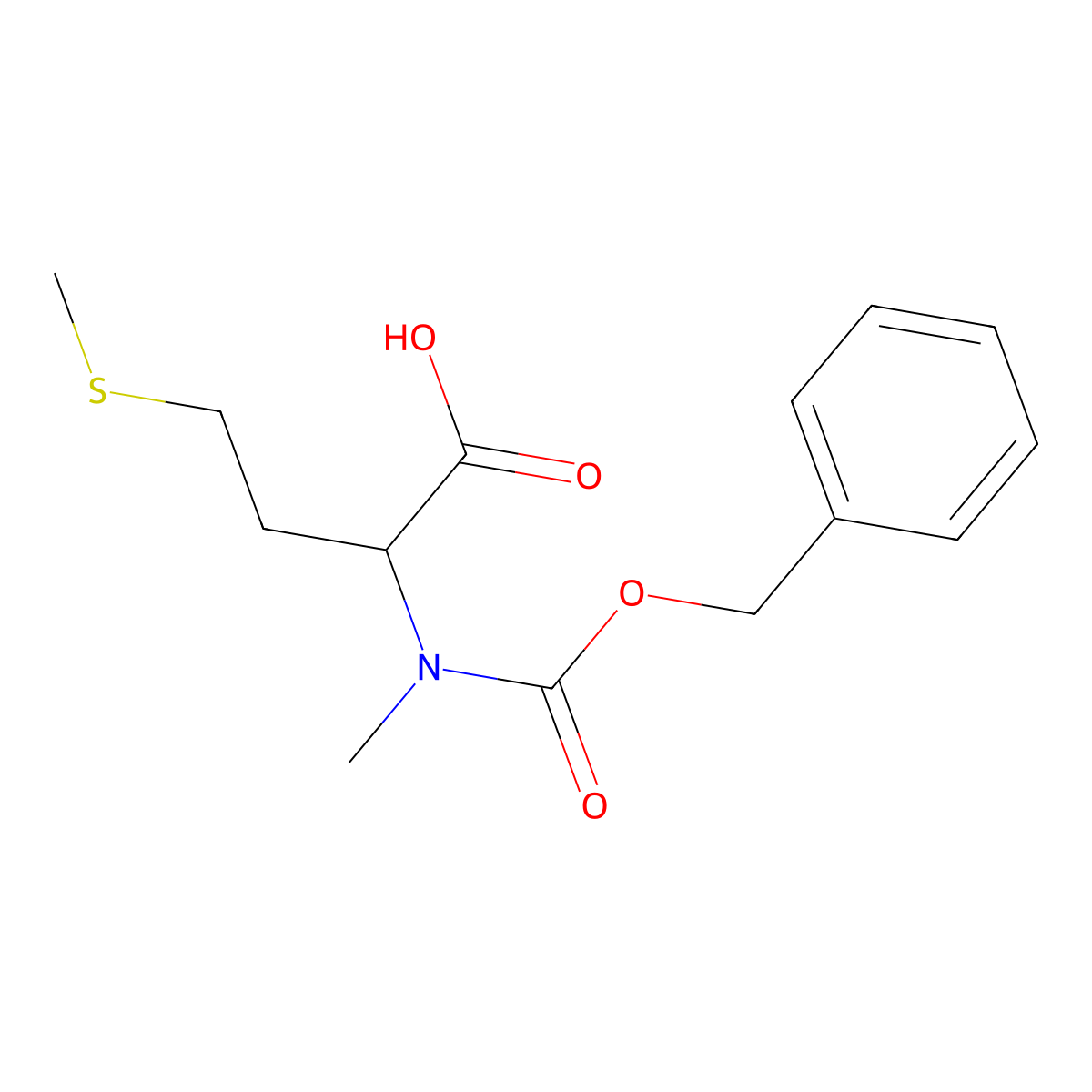 N-Cbz-N-methyl-L-methionine molecular structure, CAS 42417-81-2