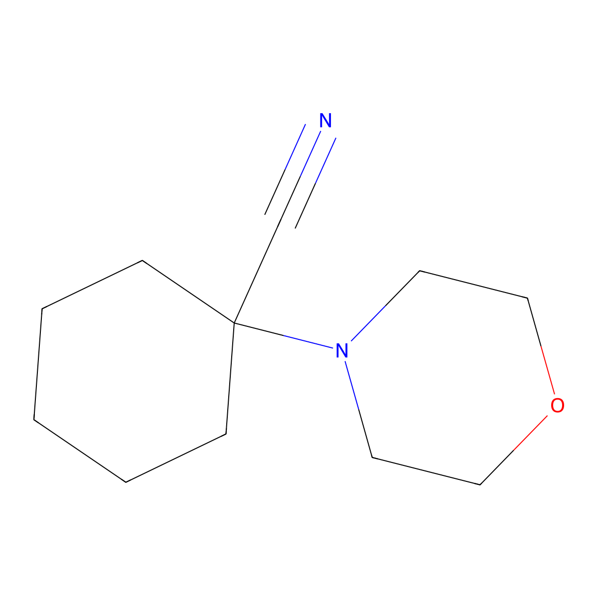 1-(4-Morpholinyl)cyclohexanecarbonitrile molecular structure, CAS 42419-59-0