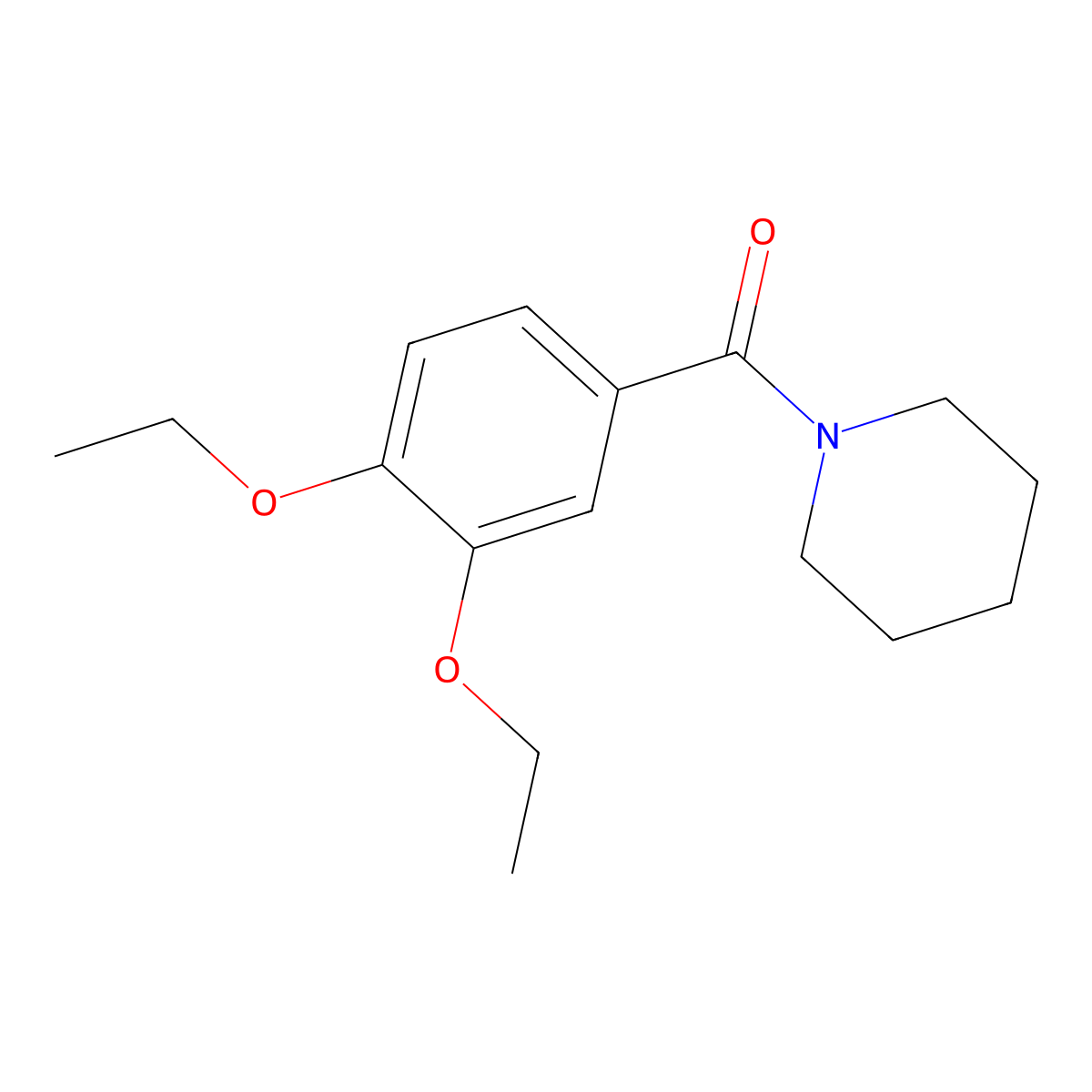 (3,4-Diethoxyphenyl)-piperidin-1-ylmethanone molecular structure, CAS 42420-14-4