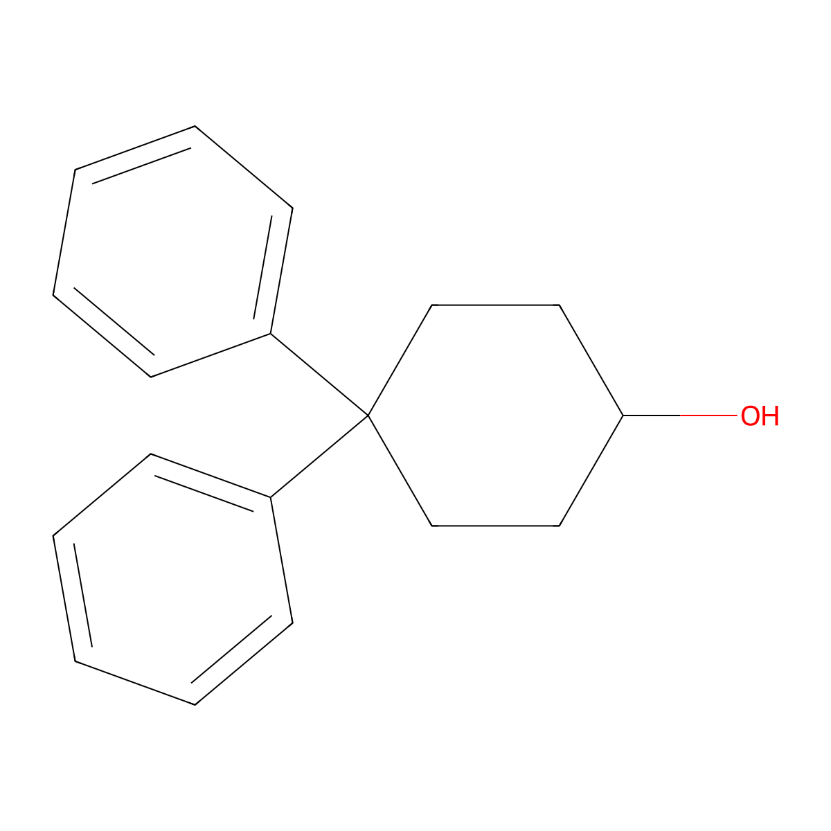 4,4-Diphenylcyclohexanol molecular structure, CAS 42420-85-9