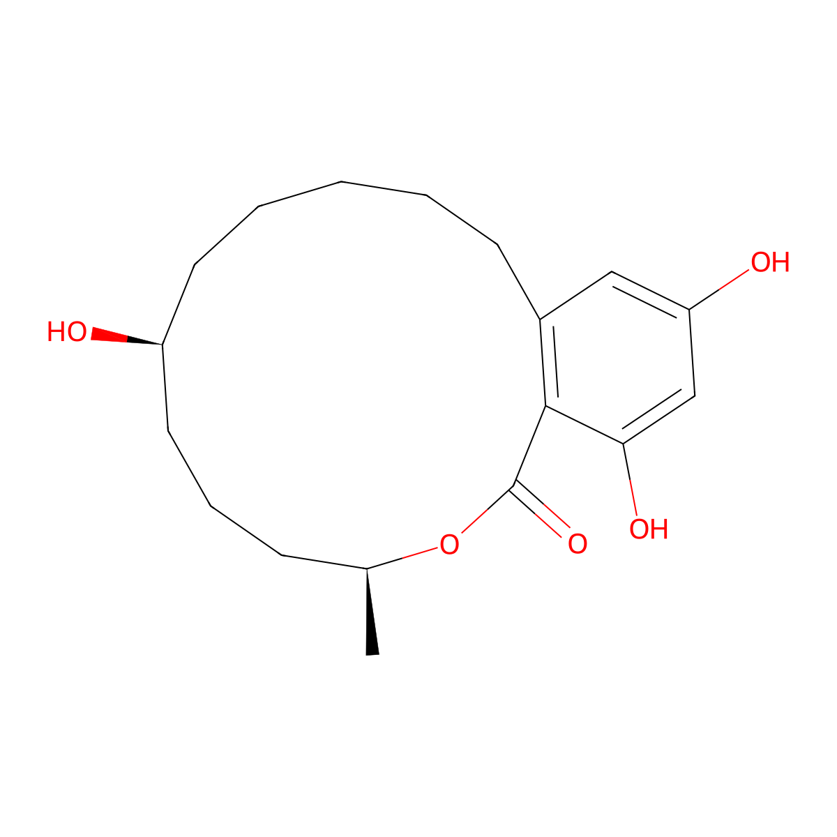 beta-Zearalanol molecular structure, CAS 42422-68-4
