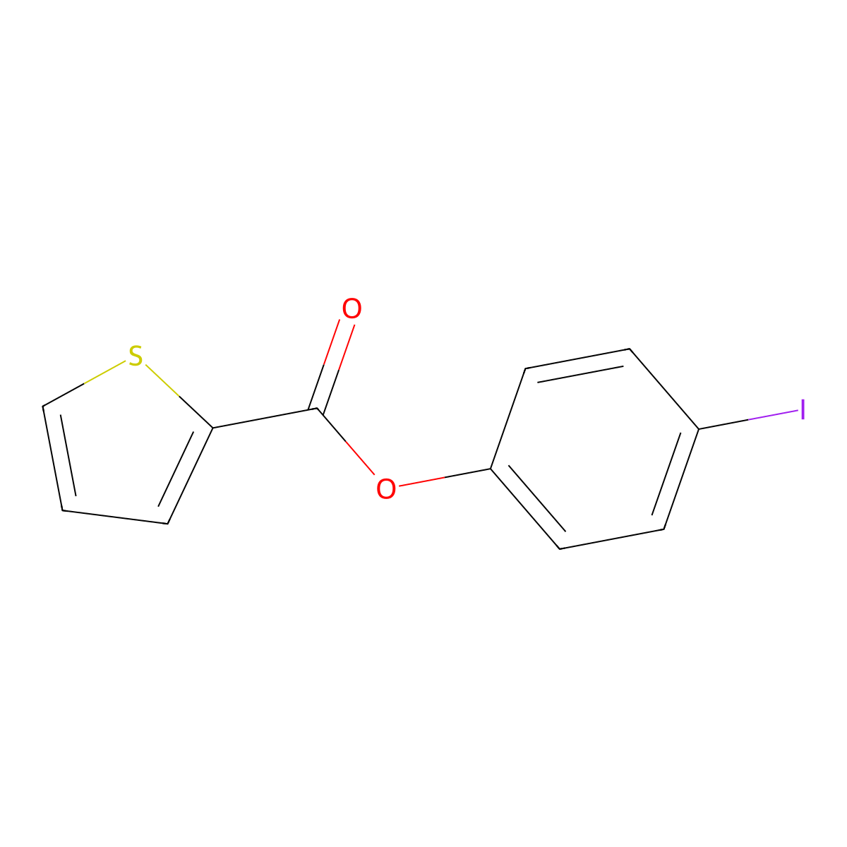 4-Iodophenyl thiophene-2-carboxylate molecular structure, CAS 42429-38-9