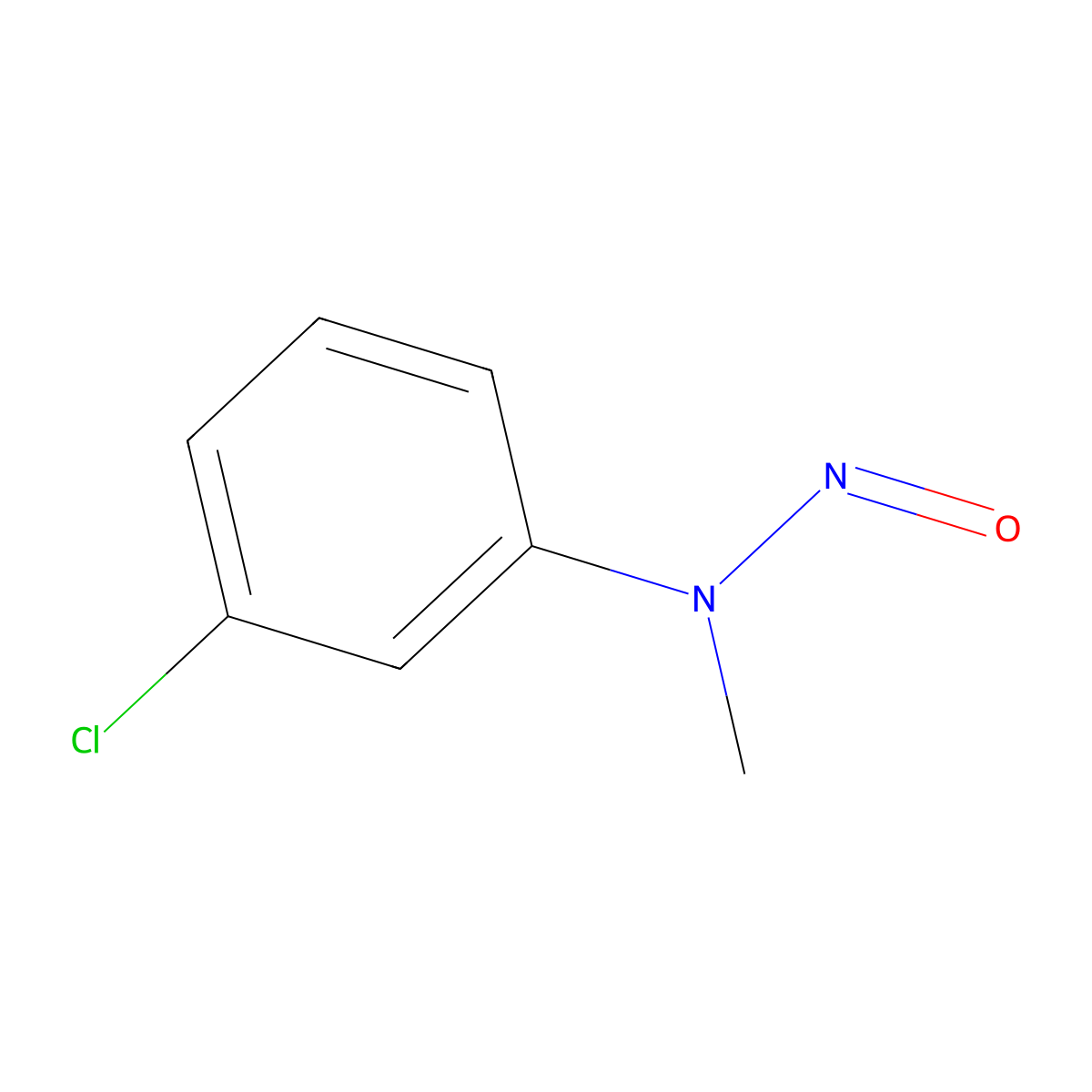 ANILINE, m-CHLORO-N-METHYL-N-NITROSO- molecular structure, CAS 4243-20-3