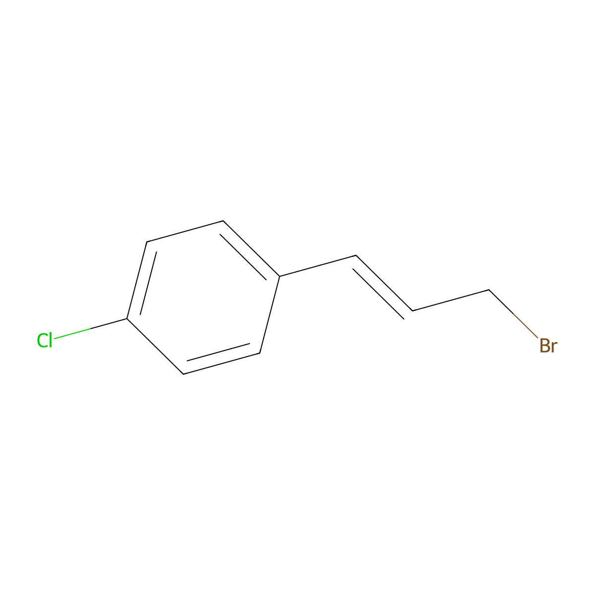 1-((1E)-3-bromoprop-1-en-1-yl)-4-chlorobenzene molecular structure, CAS 42432-30-4