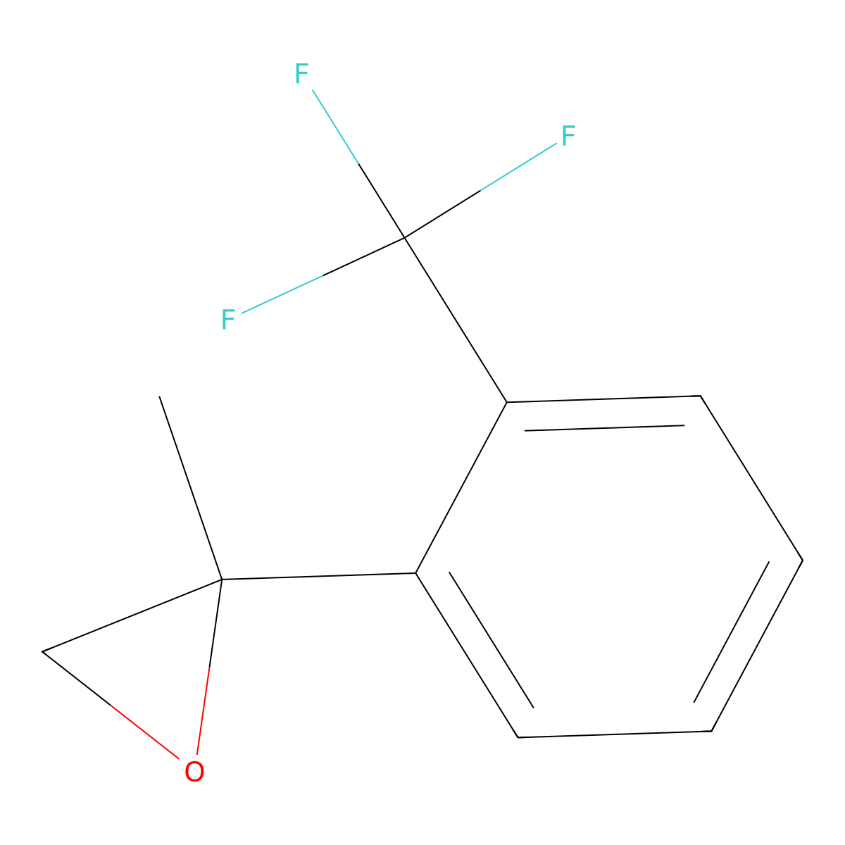 2-Methyl-2-[2-(trifluoromethyl)phenyl]oxirane molecular structure, CAS 42432-33-7