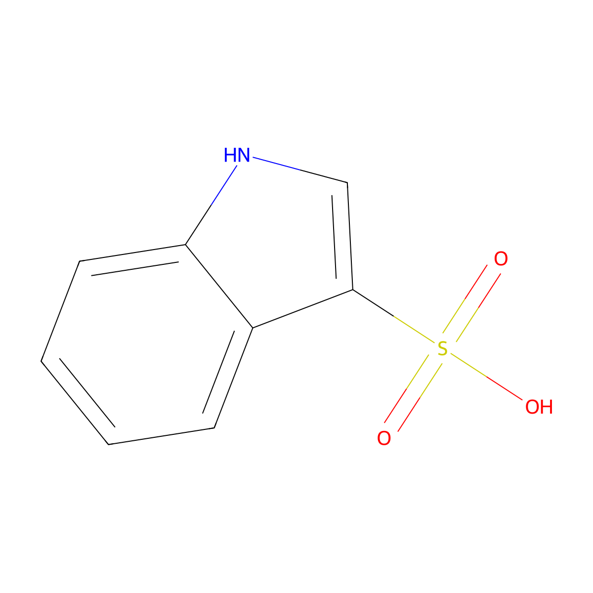 1H-indole-3-sulfonic acid molecular structure, CAS 42433-93-2