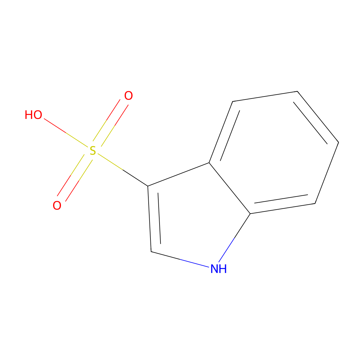 1H-indole-3-sulfonic acid molecular structure, CAS 42433-93-2