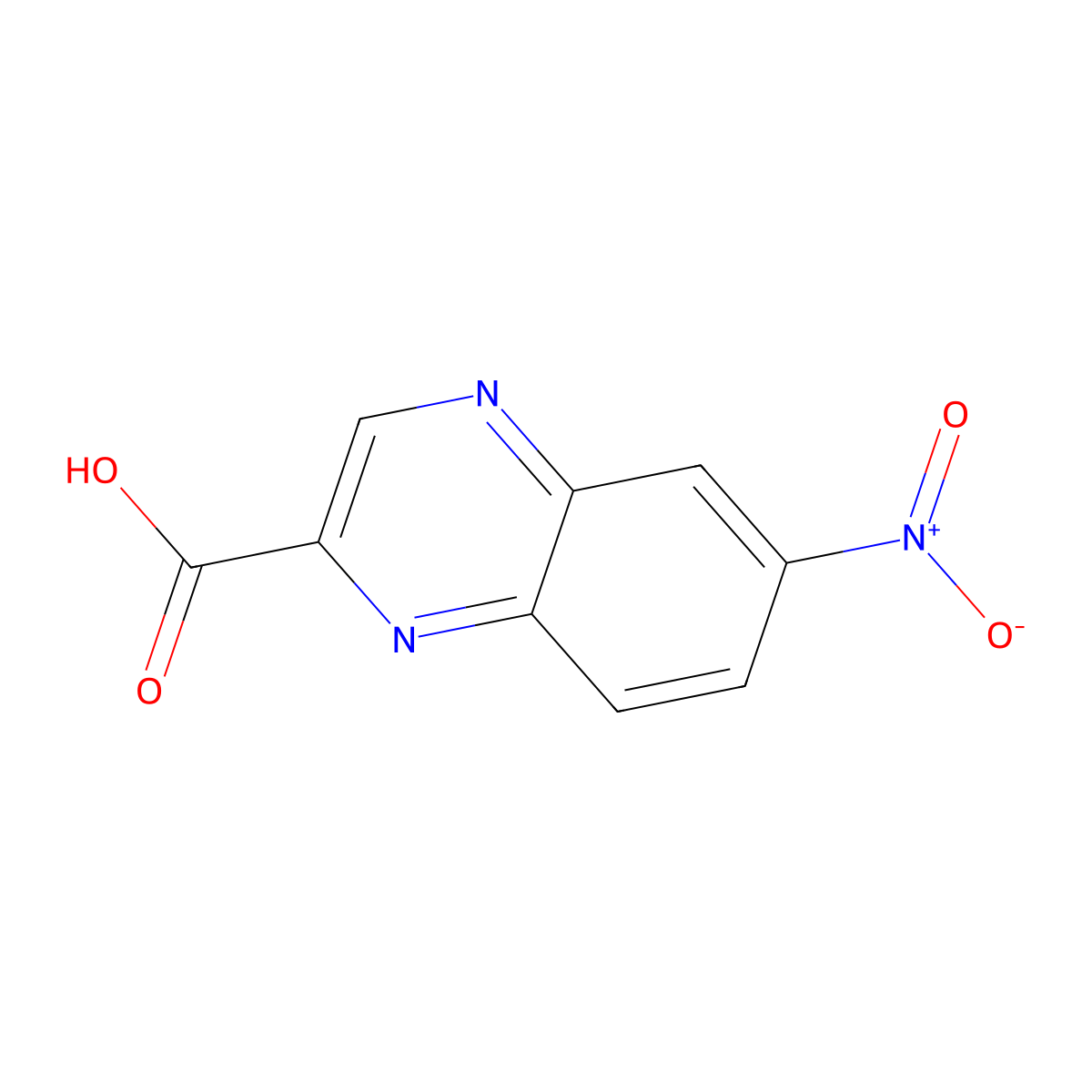 6-Nitroquinoxaline-2-carboxylic acid molecular structure, CAS 4244-37-5