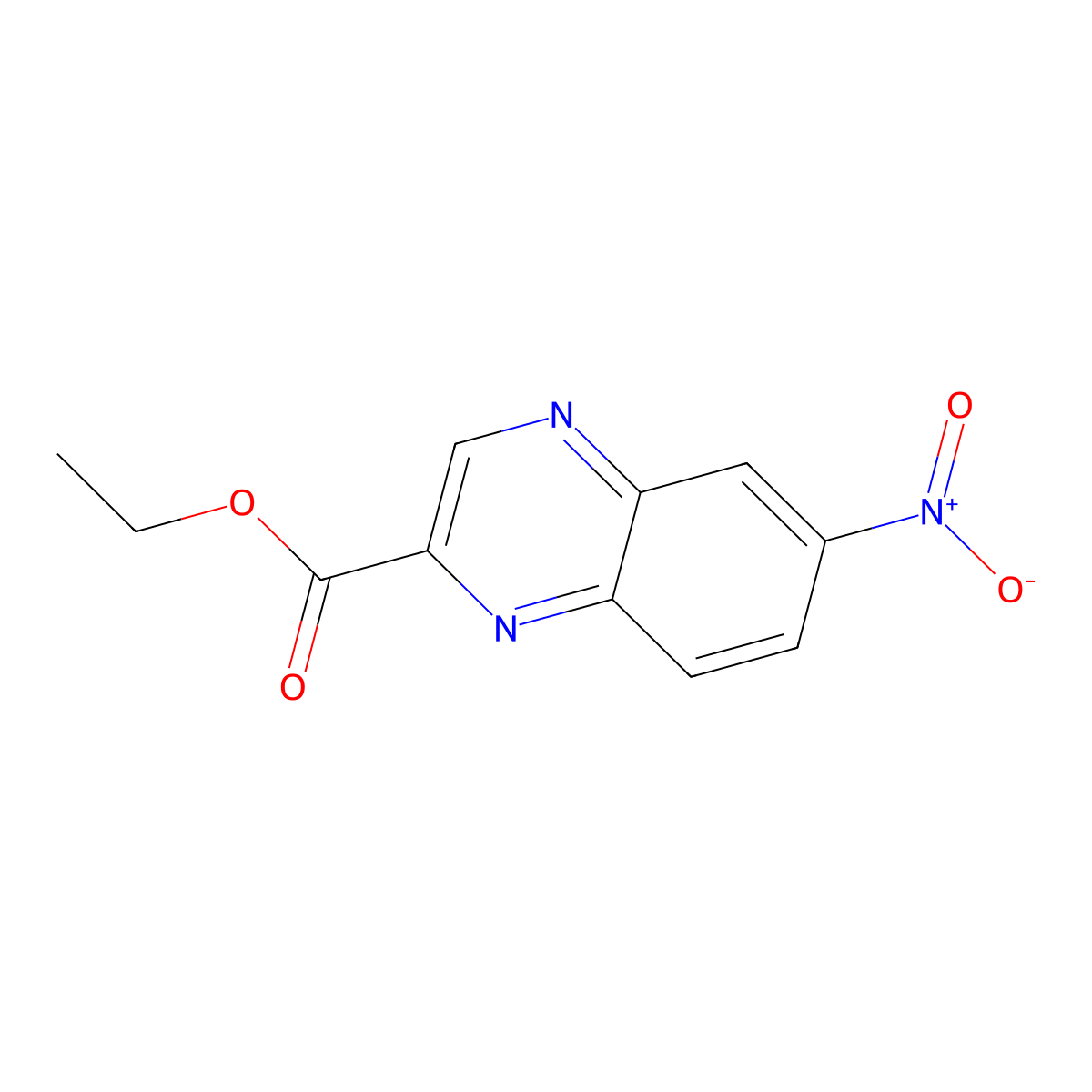 Ethyl 6-nitroquinoxaline-2-carboxylate molecular structure, CAS 4244-38-6