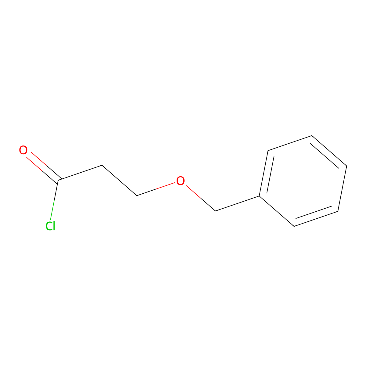 Propanoyl chloride, 3-(phenylmethoxy)- molecular structure, CAS 4244-66-0