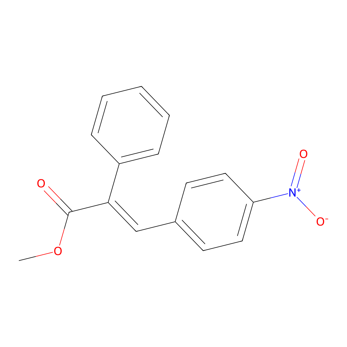 methyl (2E)-3-(4-nitrophenyl)-2-phenylacrylate molecular structure, CAS 42443-21-0