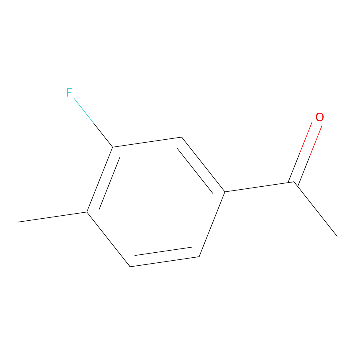 1-(3-Fluoro-4-methylphenyl)ethan-1-one molecular structure, CAS 42444-14-4