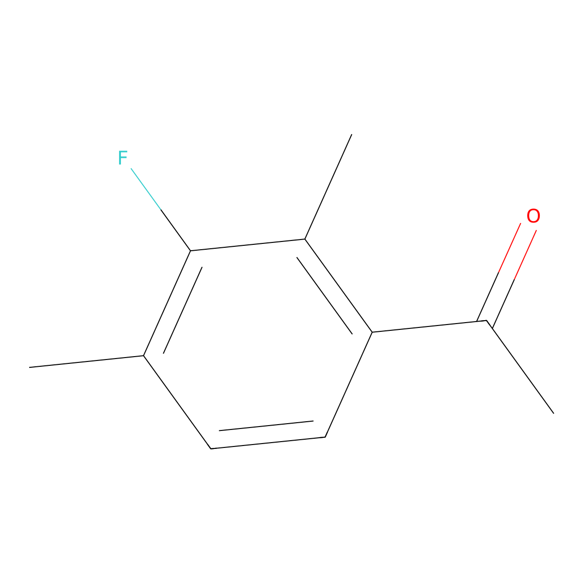 1-(3-Fluoro-2,4-dimethylphenyl)ethanone molecular structure, CAS 42444-19-9