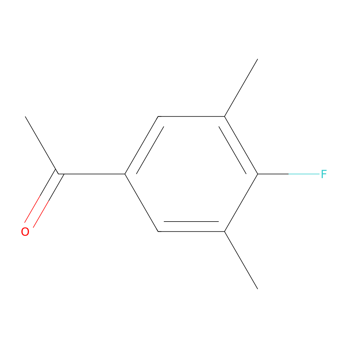 4'-Fluoro-3',5'-dimethylacetophenone molecular structure, CAS 42444-20-2