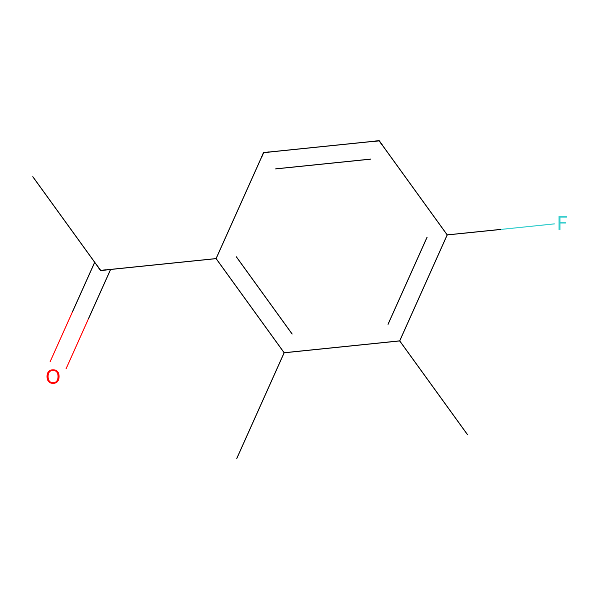 1-(4-Fluoro-2,3-dimethylphenyl)ethanone molecular structure, CAS 42444-23-5