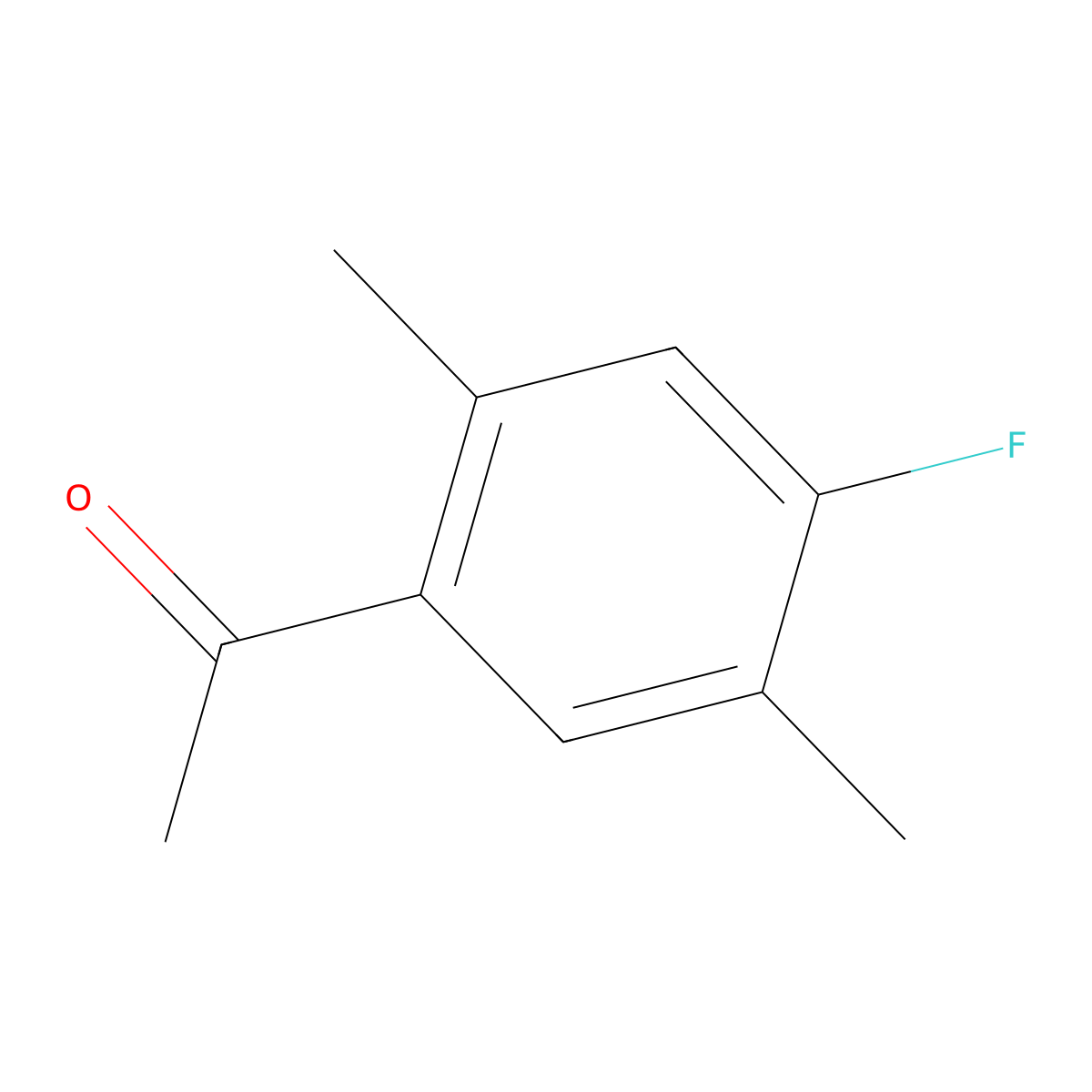 1-(4-Fluoro-2,5-dimethylphenyl)ethanone molecular structure, CAS 42444-25-7