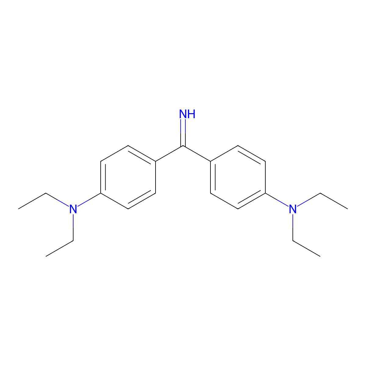 Benzenamine, 4,4'-carbonimidoylbis[N,N-diethyl- molecular structure, CAS 42450-16-8