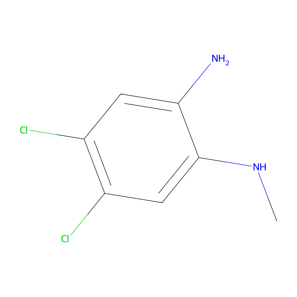 4,5-Dichloro-2-(methylamino)aniline molecular structure, CAS 42450-33-9
