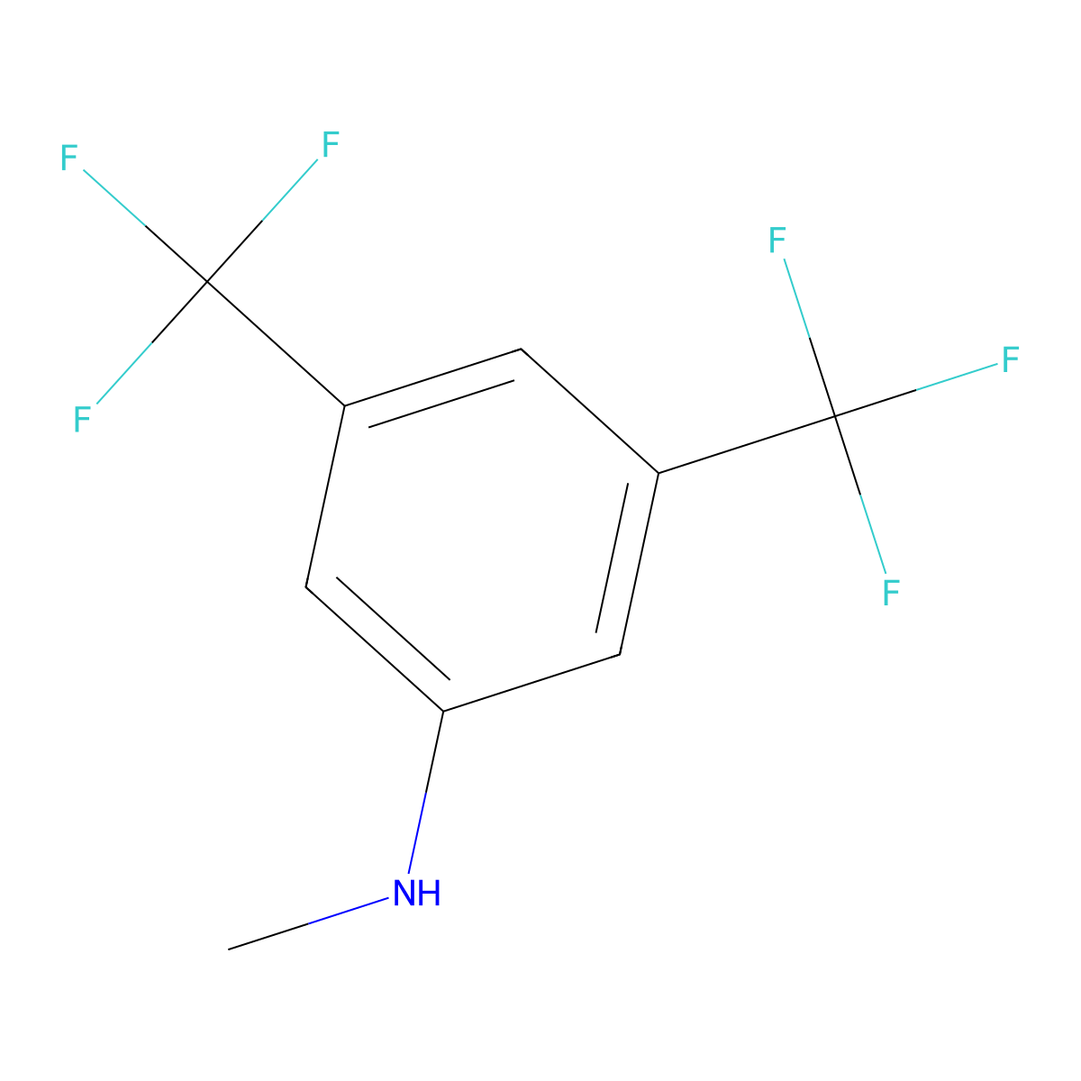 N-Methyl-3,5-bis(trifluoromethyl)aniline molecular structure, CAS 42450-72-6