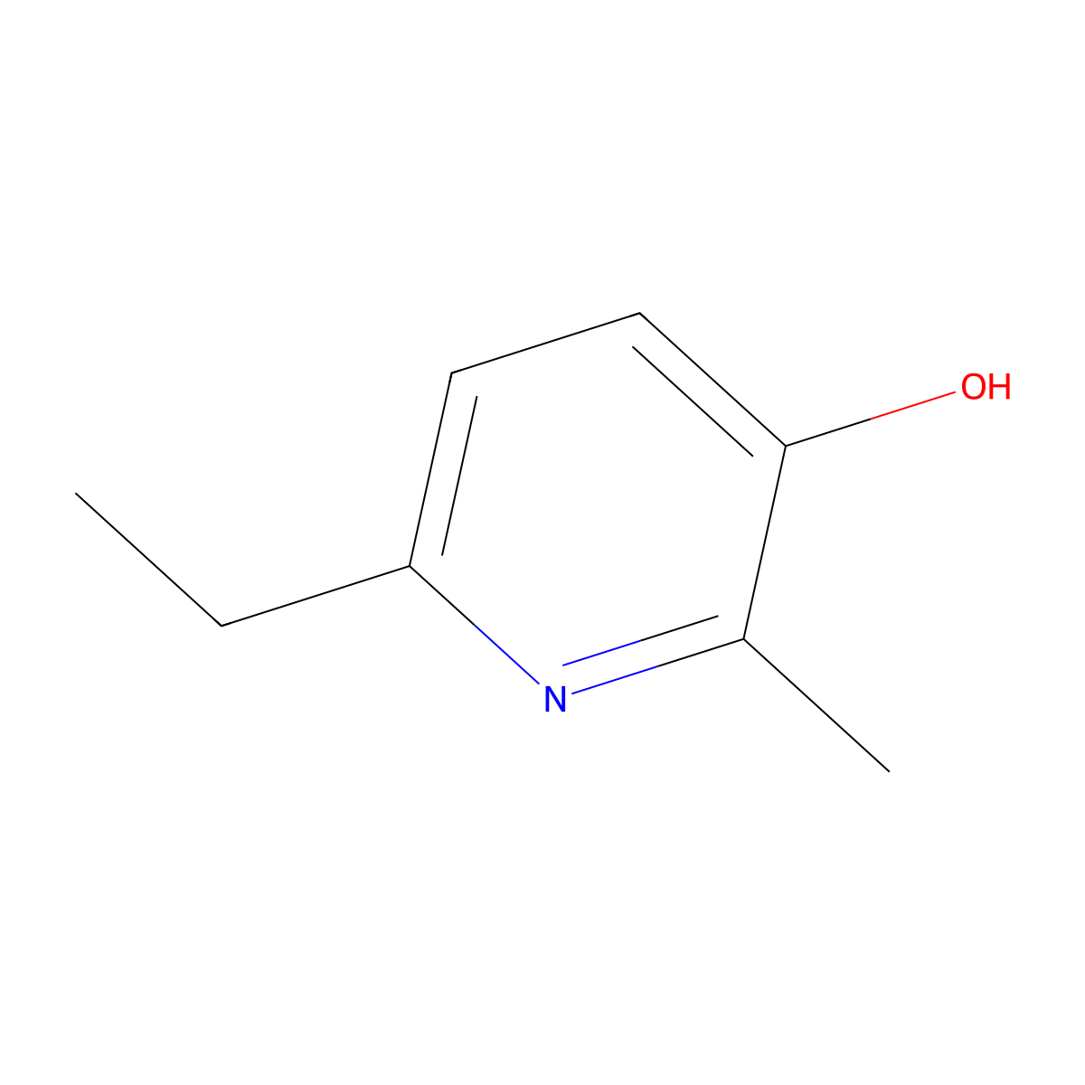 2-Methyl-6-ethyl-3-hydroxypyridine molecular structure, CAS 42451-07-0