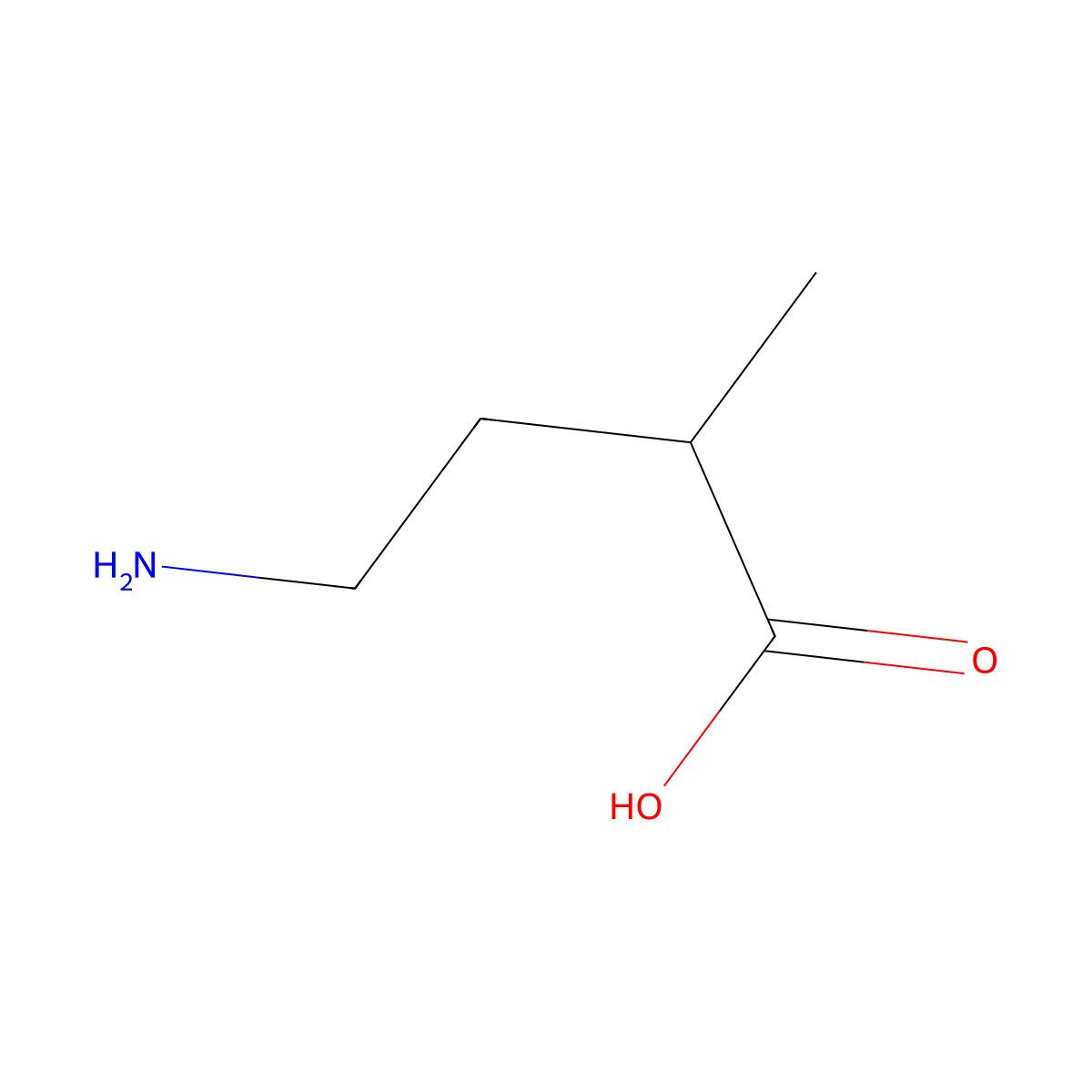 4-Amino-2-methylbutanoic acid molecular structure, CAS 42453-21-4