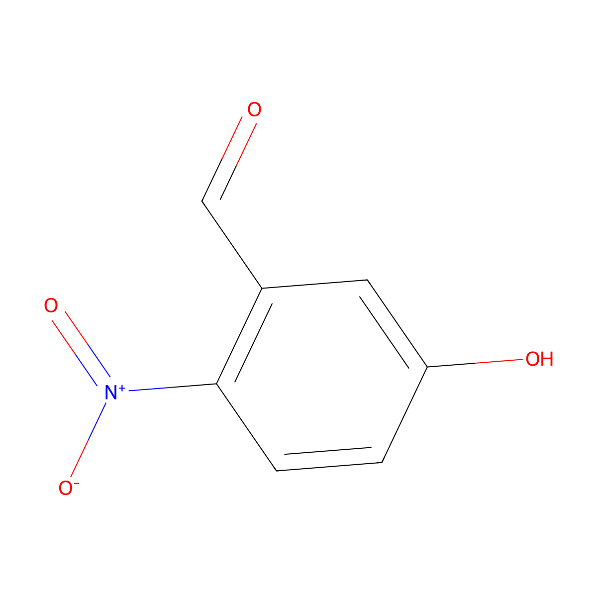 5-Hydroxy-2-nitrobenzaldehyde molecular structure, CAS 42454-06-8