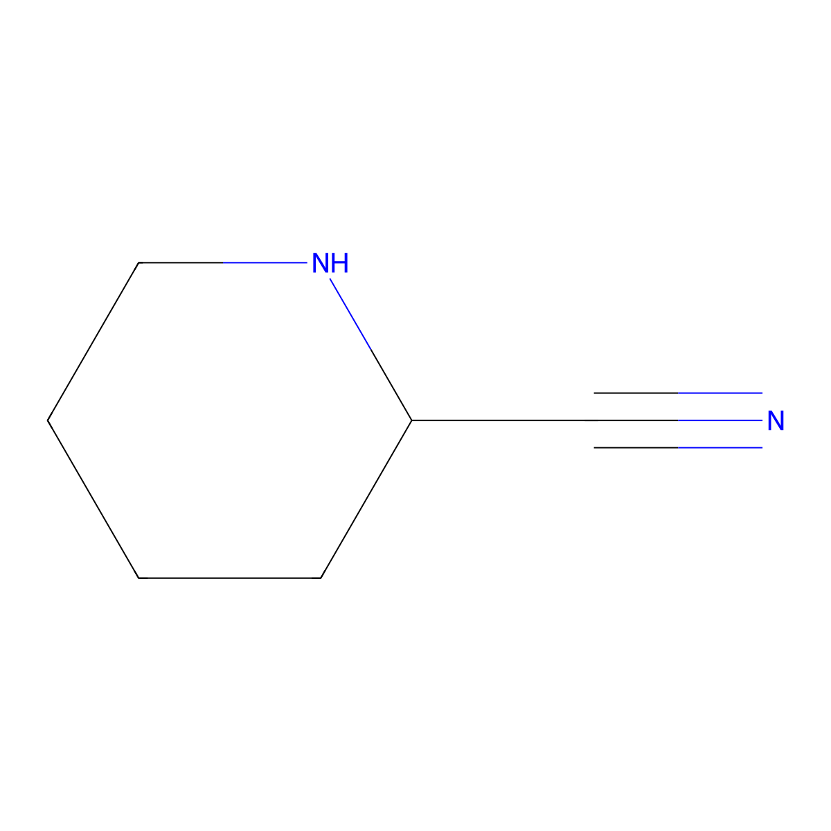 2-Cyanopiperidine molecular structure, CAS 42457-10-3