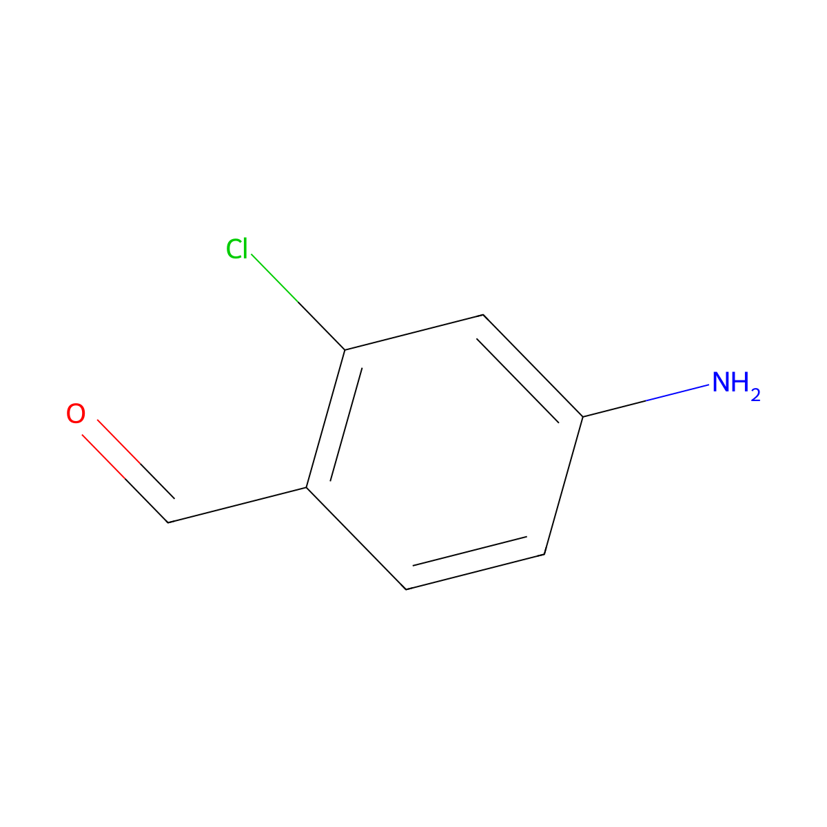 4-Amino-2-chlorobenzaldehyde molecular structure, CAS 42460-61-7