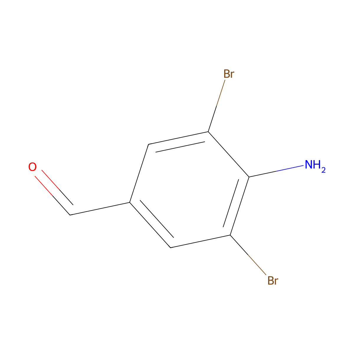 4-Amino-3,5-dibromobenzaldehyde molecular structure, CAS 42460-62-8