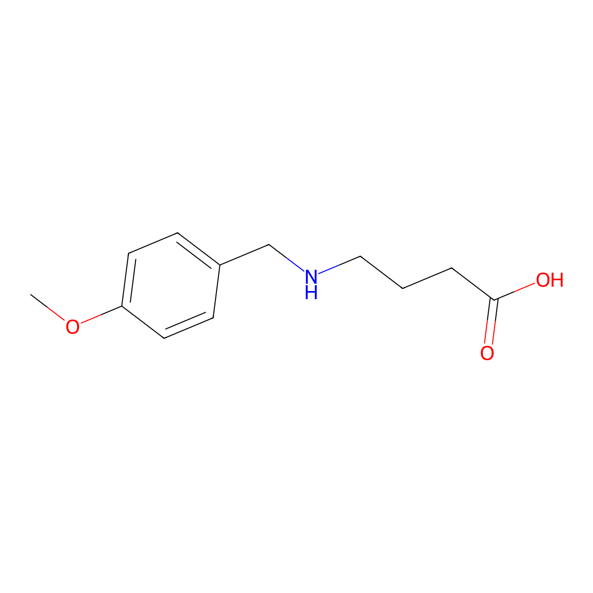 4-[(4-Methoxybenzyl)amino]butanoic acid molecular structure, CAS 42460-98-0