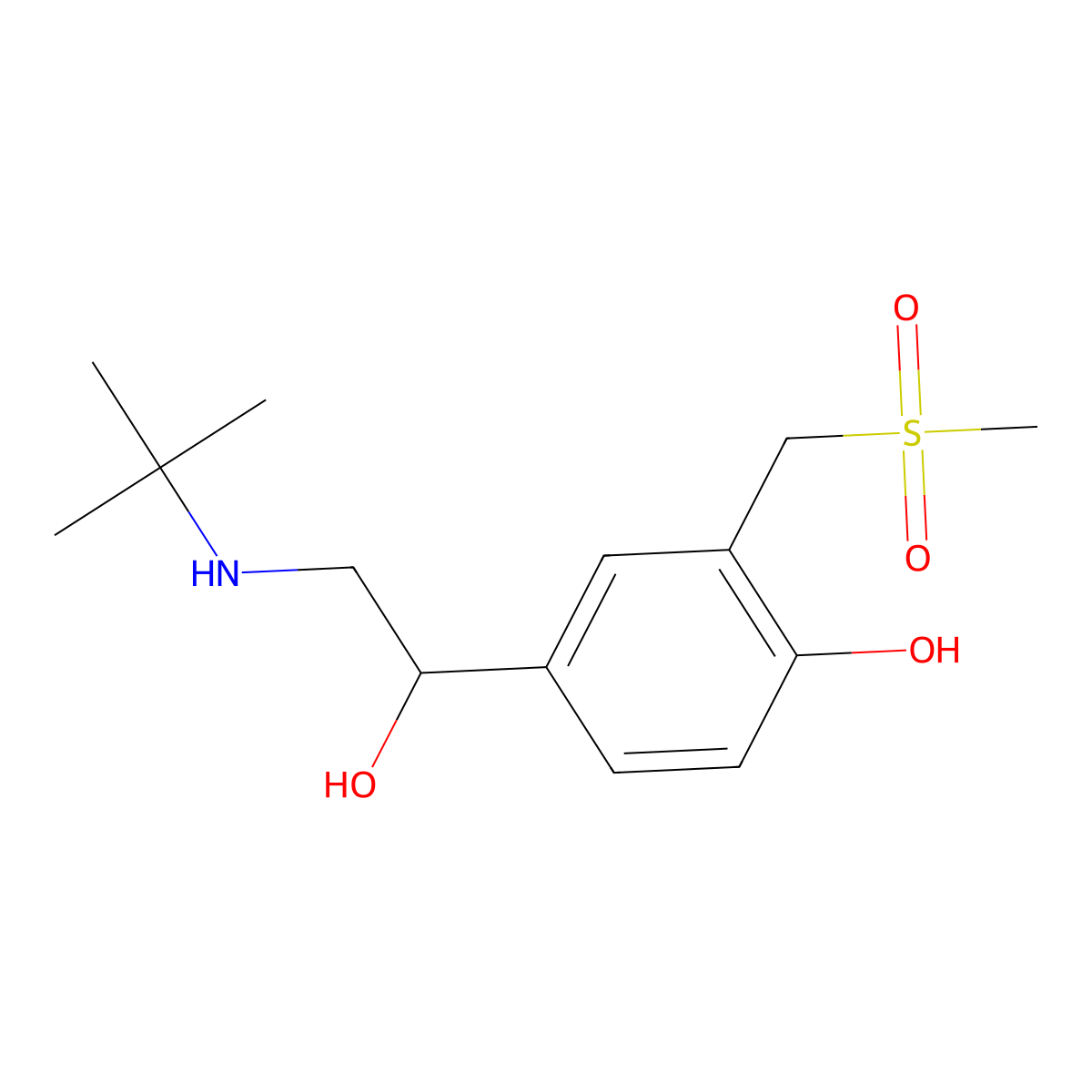 Sulfonterol molecular structure, CAS 42461-79-0