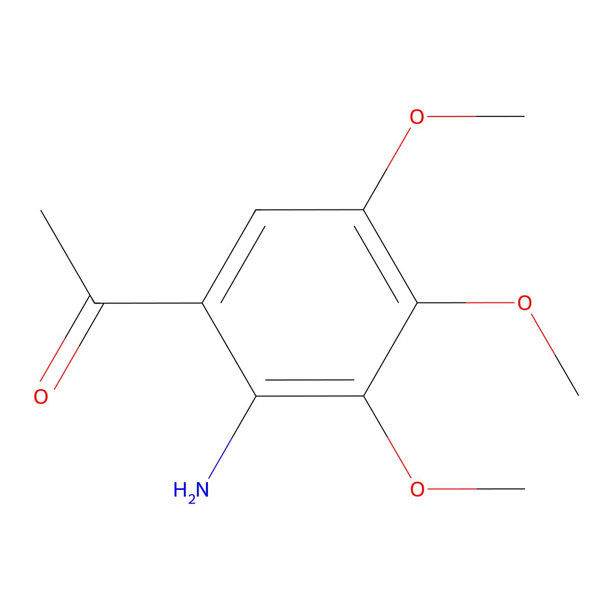 1-(2-Amino-3,4,5-trimethoxyphenyl)ethanone molecular structure, CAS 42465-69-0